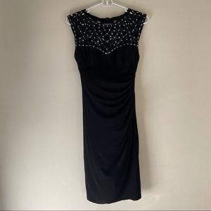 Black Caché sequin mid length dress